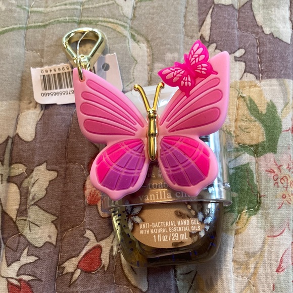 Bath & Body Works Accessories Butterfly Hand Sanitizer Key Chain